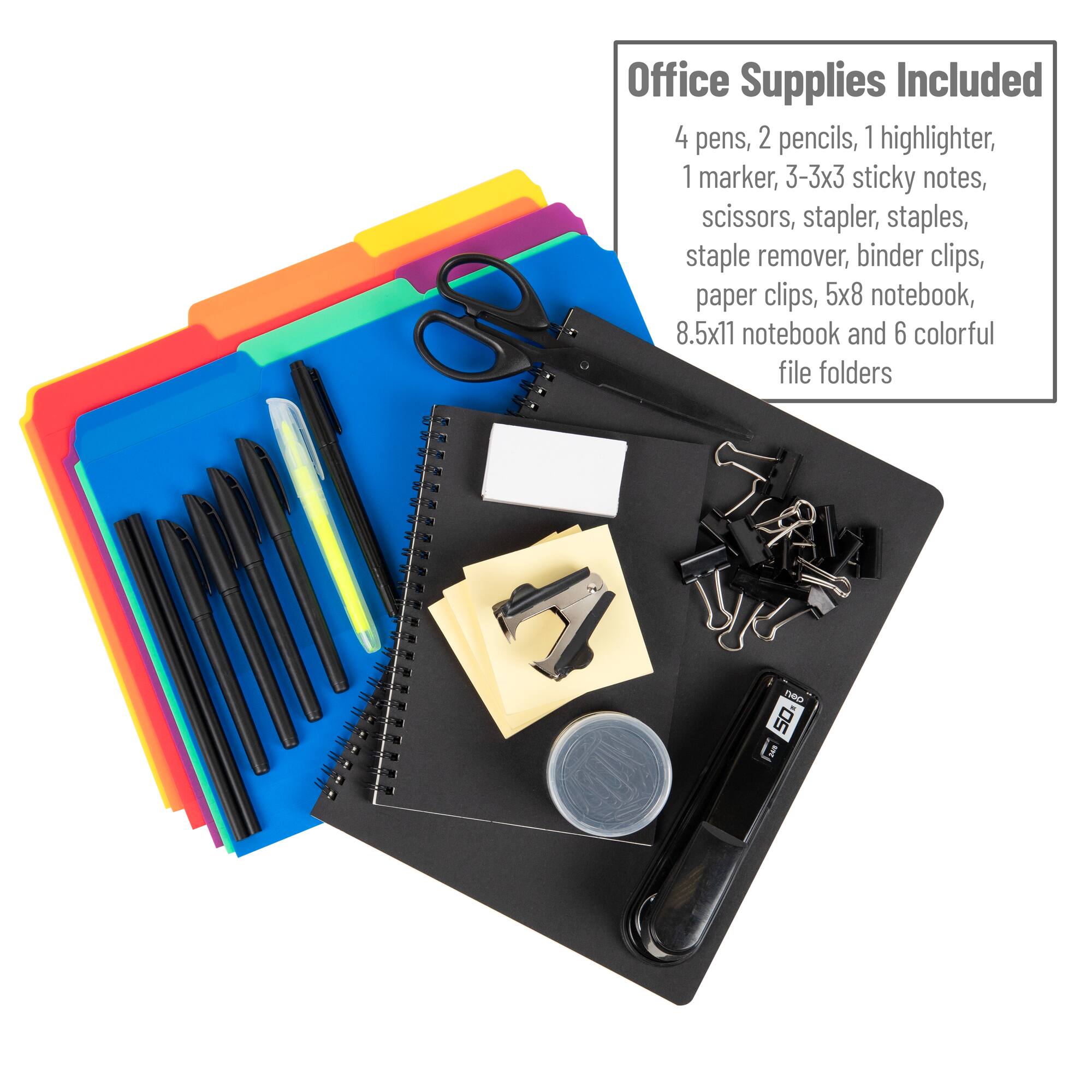 Mind Reader Desktop Organizer and Office Supplies, Vertical File, Storage, Office, Metal Mesh, 12.5"L x 9"W x 7.25"H, Black